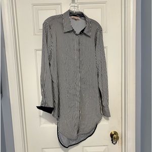 Black & white button down shirt